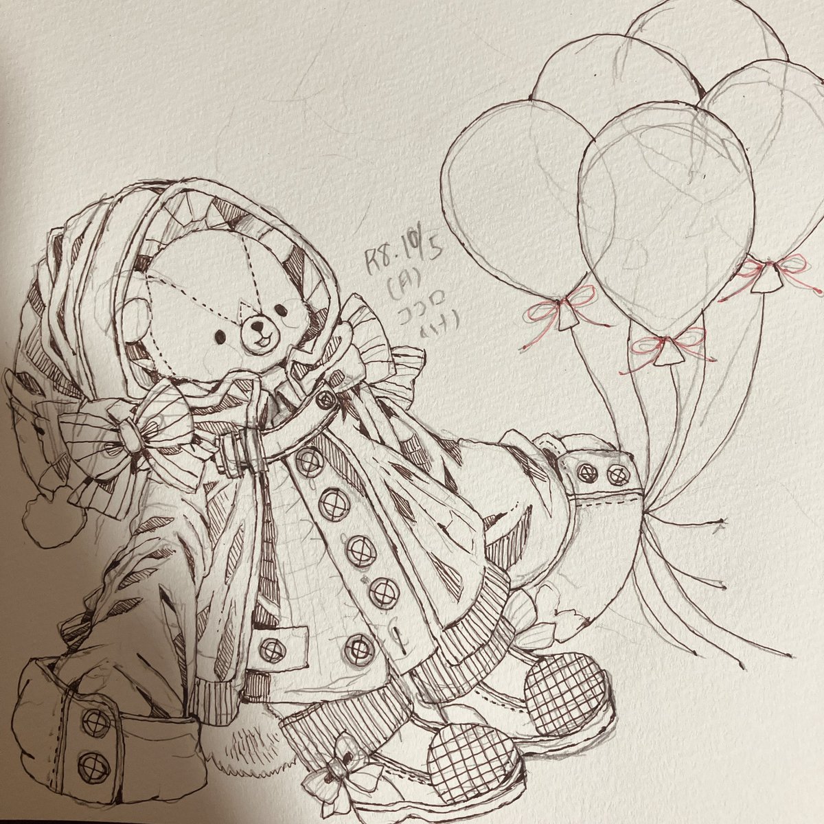 kokorohanano's tweet photo. 描き描き✏️🐻 https://t.co/F0olCX83Y8