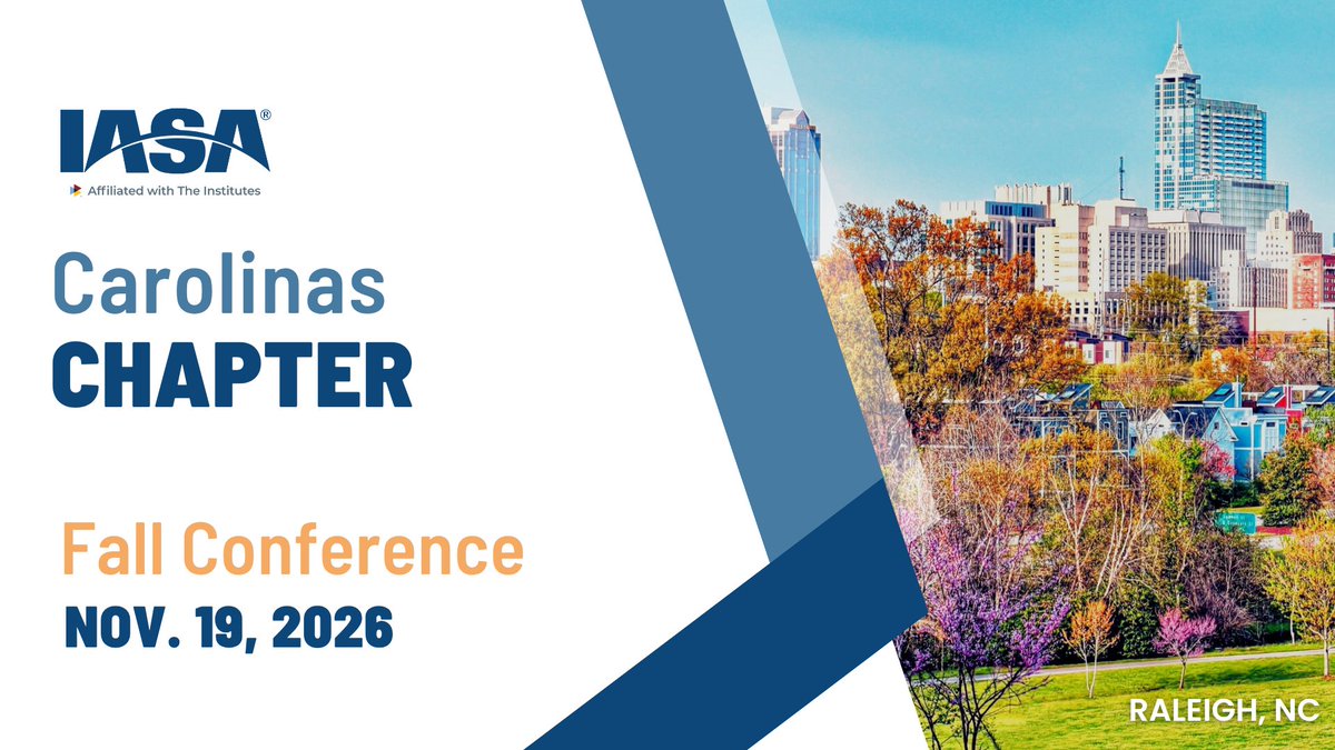 IASAINC's tweet photo. Join the Carolinas Chapter November 19  in Raleigh for a full day of education and connection with fellow insurance professionals. Earn up to 7 CPE credits with sessions covering STAT accounting updates, ERM, ethics, and more. https://t.co/3S6dhrfsFQ https://t.co/PkirnliORY