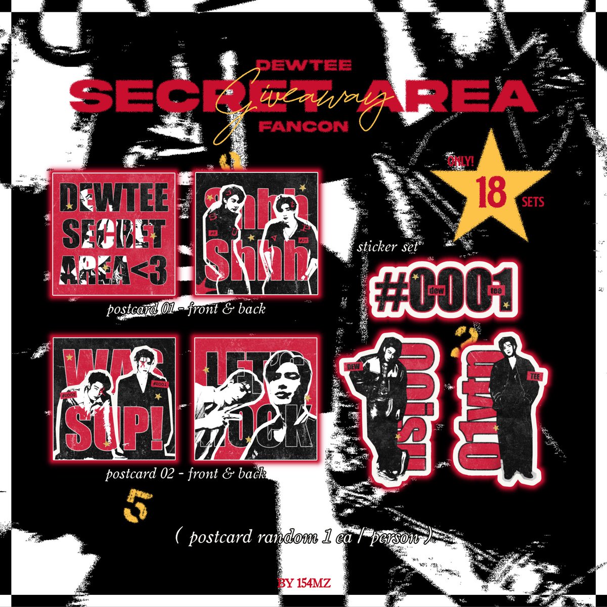154mz's tweet photo. [🤘🏿pls rt ] —
GIVEAWAY , dewtee secret area fancon

“ WASSUP ! let’s R☆CK ”

★ union hall, union mall
      ㄴ date : november 08, 2026
      ㄴ time : tba
★ exchange dm

( ONLY ! 18 SETs 🚨 )

#DewTeeFancon
#dewtee #ดิวธี https://t.co/aW1QV11dLz