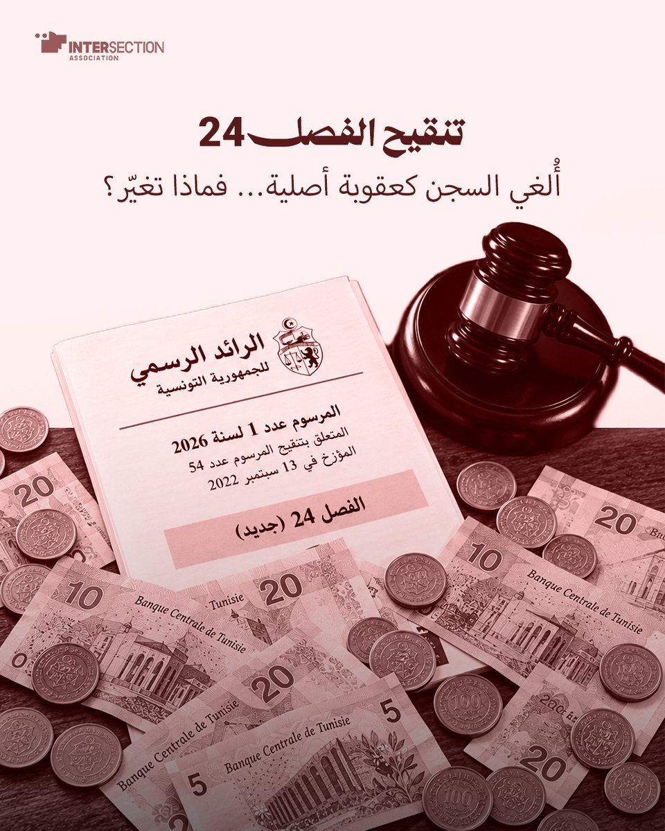 Intersectionuno's tweet photo. تنقيح الفصل 24 لم يُنهِ الجدل حول تأثيره على حرية الرأي والتعبير، بل غيّر طبيعة العقوبات في بعض الحالات. وبين خطايا مالية تصل إلى 20 ألف دينار وإمكانية السجن في حالات محددة، يظلّ أثر الفصل على الحريات قائمًا.

#المرسوم_عدد_54 #الفصل_24 #حرية_الرأي_والتعبير https://t.co/e90nFjBRSk