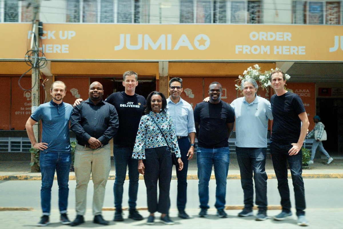 Jumia_Group's tweet photo. Thrilled to welcome Jumia’s Board, Jonathan Klein Dr. Akinwumi Adesina, Anne Eriksson, Hassanein Hiridjee and Ben Faw to #Kenya and showcase the momentum behind the country’s digital economy & e-commerce growth📈📊🇰🇪

➡️ From our local teams and Pickup Station agents to the #SMEs and entrepreneurs building their businesses online, the visit highlighted how #ecommerce is becoming an increasingly important part of Africa’s economic transformation.

#Kenya is at the forefront of this evolution, with a growing digital ecosystem, an increasingly connected consumer base, and huge opportunities for businesses to embrace online commerce.

As e-commerce continues to grow across #Africa, Kenya is showing what the future can look like.

Proud of what our teams and partners are building together!  @JumiaKenya 🚀

#Jumia #ecommerce @AXIANTELECOM #DigitalEconomy #Growth $JMIA