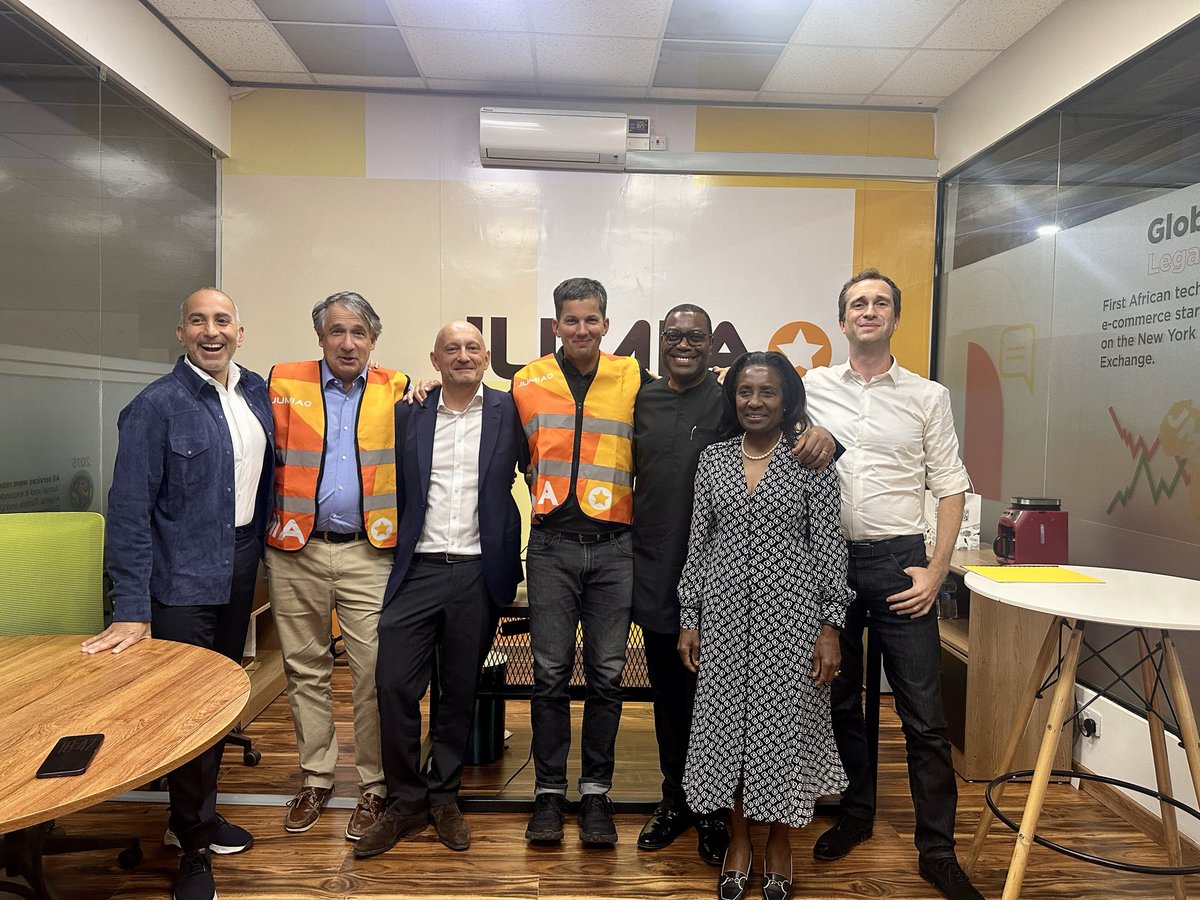 Jumia_Group's tweet photo. Thrilled to welcome Jumia’s Board, Jonathan Klein Dr. Akinwumi Adesina, Anne Eriksson, Hassanein Hiridjee and Ben Faw to #Kenya and showcase the momentum behind the country’s digital economy & e-commerce growth📈📊🇰🇪

➡️ From our local teams and Pickup Station agents to the #SMEs and entrepreneurs building their businesses online, the visit highlighted how #ecommerce is becoming an increasingly important part of Africa’s economic transformation.

#Kenya is at the forefront of this evolution, with a growing digital ecosystem, an increasingly connected consumer base, and huge opportunities for businesses to embrace online commerce.

As e-commerce continues to grow across #Africa, Kenya is showing what the future can look like.

Proud of what our teams and partners are building together!  @JumiaKenya 🚀

#Jumia #ecommerce @AXIANTELECOM #DigitalEconomy #Growth $JMIA