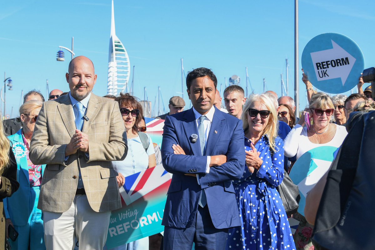 georgedmadgwick's tweet photo. Zia joined me in Gosport, Portsmouth Harbour, today following the landing of 149 illegal migrants into the waters of Britains Royal Navy. 

His message is clear. We need a no nonsense approach. Tough borders. Military in the channel refusing entry and deportations. 

It’s about time we, as a nation, got tougher on this situation and find a solution to stop the boats.