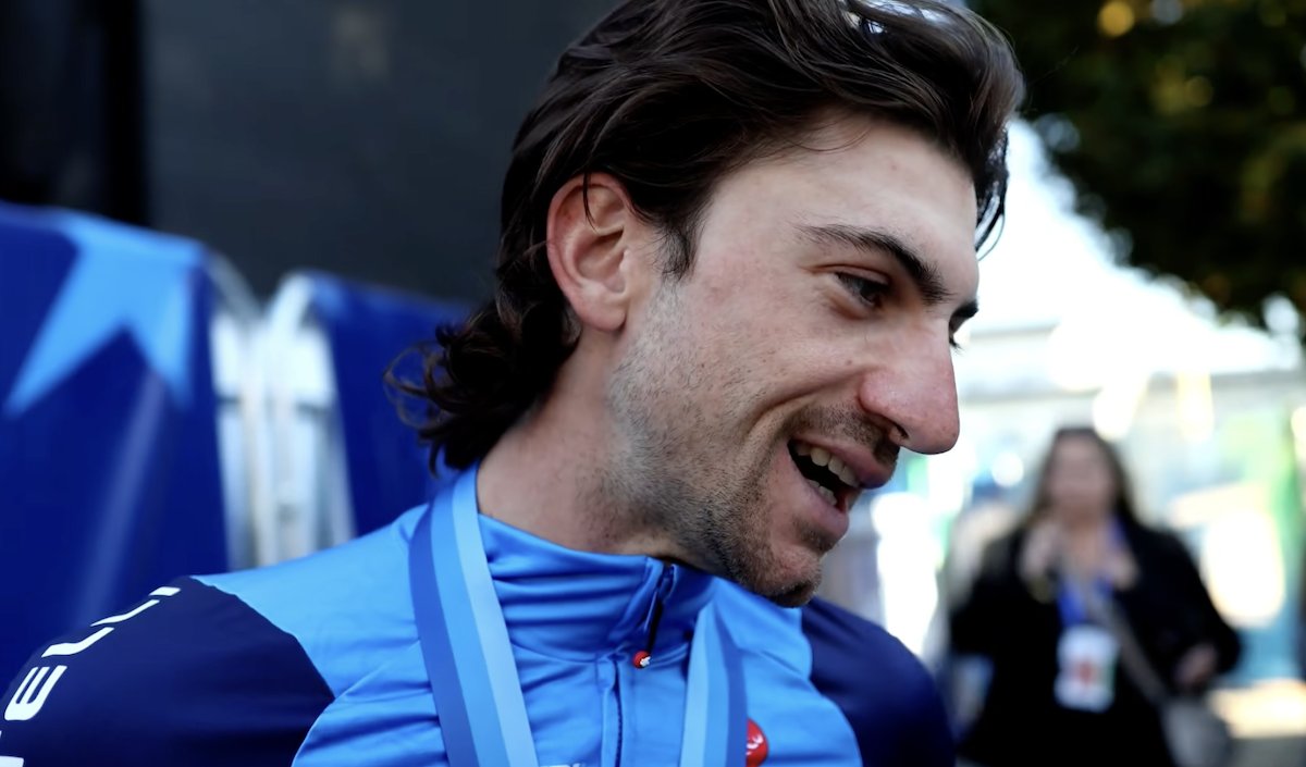 laflammerouge16's tweet photo. Ciccone on Instagram: "It is difficult to put my emotions in order after yesterday’s race.

But I want to start with something that, for me, is beyond question.

Remco was the strongest rider yesterday.

He raced like a champion, knew how to interpret and manage a complex race, and delivered an extraordinary performance.

As Italy, we tried in every possible way to challenge him.

My respect for him is enormous and has never been in question.

Even in the finale, I raced according to the tactical situation.

Scaroni, my teammate in the national team, was chasing about 30 seconds behind, at least according to the information I was receiving from the race boards. At that moment, I could not start riding against one of my own teammates.

It was a racing decision, consistent with the role I had.

Then there is the photo finish.

The title was decided by a margin of 0.0028 seconds, i.e. 2.8 milliseconds.

I have reviewed the available images hundreds of times and, in the footage where the finish line is visible, I still see a sequence of events that I cannot reconcile with that verdict.

This morning, the commissaires, together with the federation’s technical staff, explained to me how the photo finish works and the criteria used to interpret it.

So I am not asking for another explanation.

I am asking to see the photo finish corresponding exactly to the actual finish line.

I would like to be able to see, unequivocally, the passage of our two wheels at the precise point where, according to the regulations, the finish is determined.

Because if a European title is decided by 2.8 milliseconds, I believe it is legitimate to ask that this very passage be shown with the same level of precision with which the result was determined.

I am not asking for a television replay to replace the photo finish.

I am not questioning Remco’s value as a rider, nor the extraordinary race he rode.

I am asking for something very simple:

to see the photo finish at the actual finish line.

If that image confirms the verdict, there will be nothing more to add.

But until that correspondence is shown to me, for me it remains a question to which I have not yet received an answer."