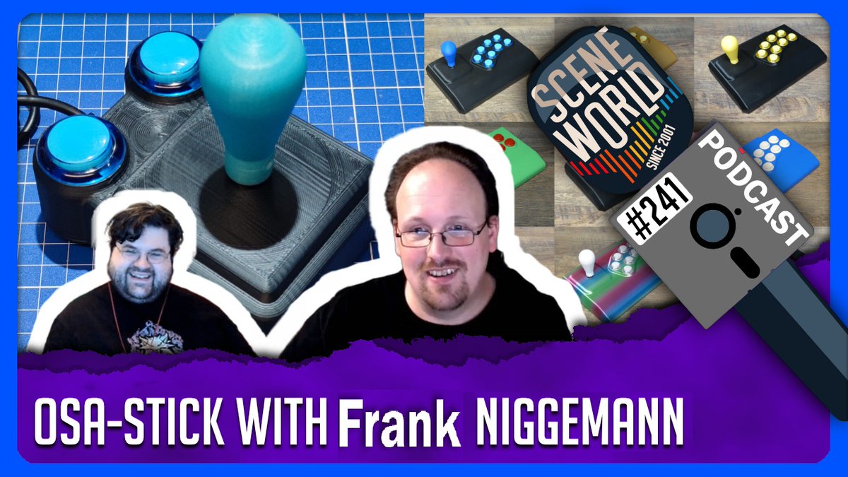 Scene_World's tweet photo. #podcast Ep. #241 - OSA-Stick with Frank Niggemann
An open source project for retro computing joysticks? Frank Niggemann did exactly that with #OSAStick, the #joysticks support multiple systems and configurations. We learn all about this project from the creator himself in this very detailed interview. From the beginnings of developing the concept to the final hardware and why he decided to make the product open source, i.e. accessible to all! 

The interview section starts at minute 20:04.

listen/watch at https://t.co/b6Dcn4YCEc
