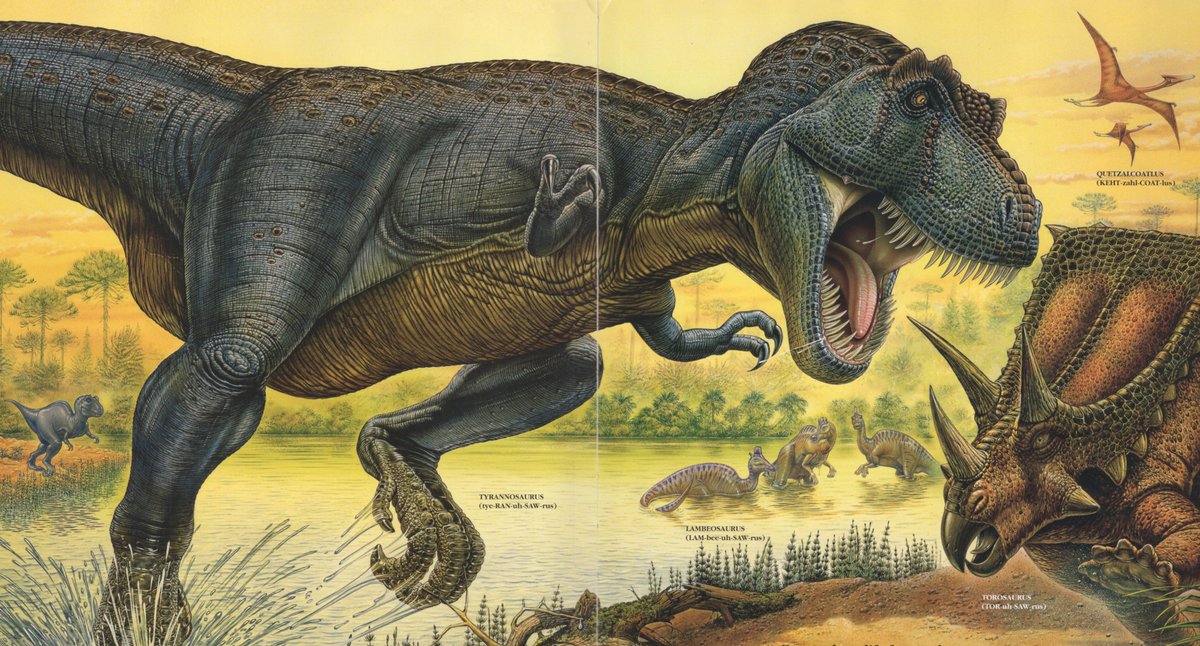 IsaiahCTorre's tweet photo. Happy 121st to the King of Kings: Tyrannosaurus rex! 

Artwork below by:
- Patrick O'Brien
- Aibou Tanaka
- Alex Ebel
- Ted Rechlin https://t.co/YjnBLrPdmM