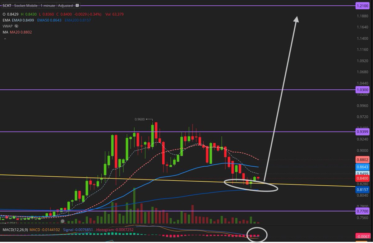 $SCKT in the demand zone for reversal 

1 min close over 0.94 we go 1.03 > 1.21 > 1.47 
 [📷](https://pbs.twimg.com/media/HT35VUXXIAAh-u0.jpg) https://pbs.twimg
