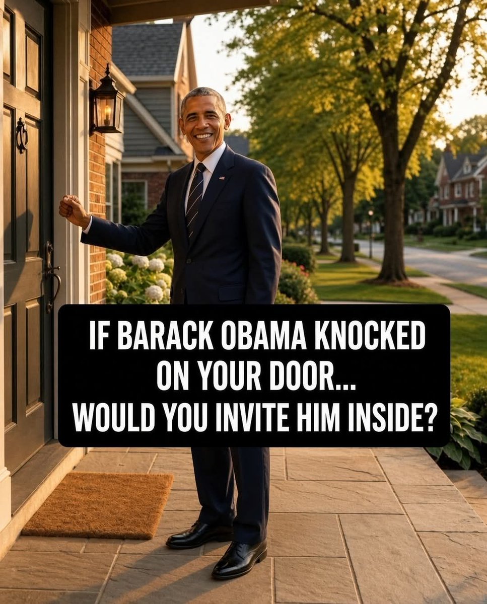 RossyPrime's tweet photo. Would you let Obama in? 🤔 https://t.co/mCaujMWwOX