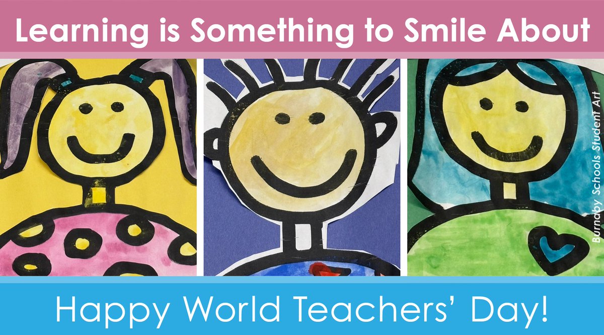 burnabyschools's tweet photo. It’s #WorldTeachersDay. Here’s to #BurnabySchools teachers for all they do today and every day to engage and inspire students to reach their potential! https://t.co/tiatF4ssOM