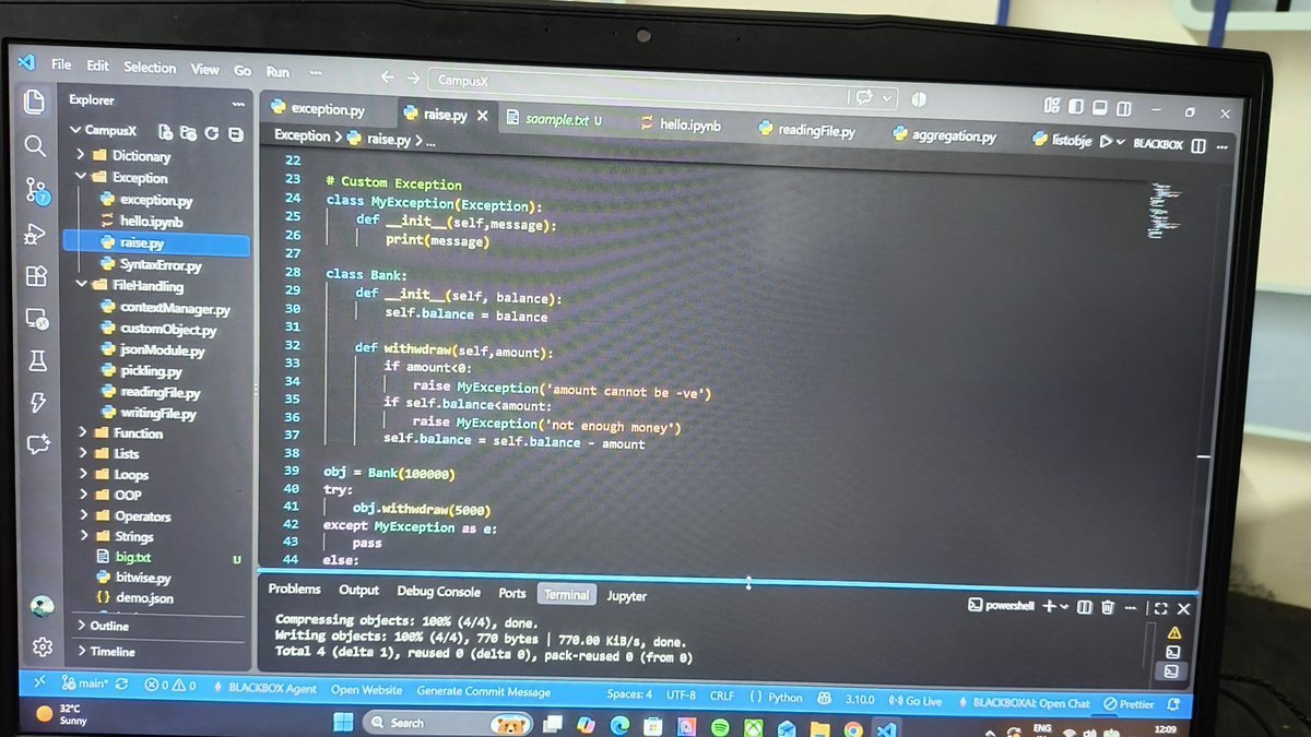 eryadav06's tweet photo. 🐍 Exploring Python one concept at a time | Currently learning Exception Handling | Turning errors into opportunities to learn 💡
Python learner 🚀 | Mastering Exception Handling, debugging, and writing cleaner code | #Python #Coding https://t.co/KzPEzxNYf8