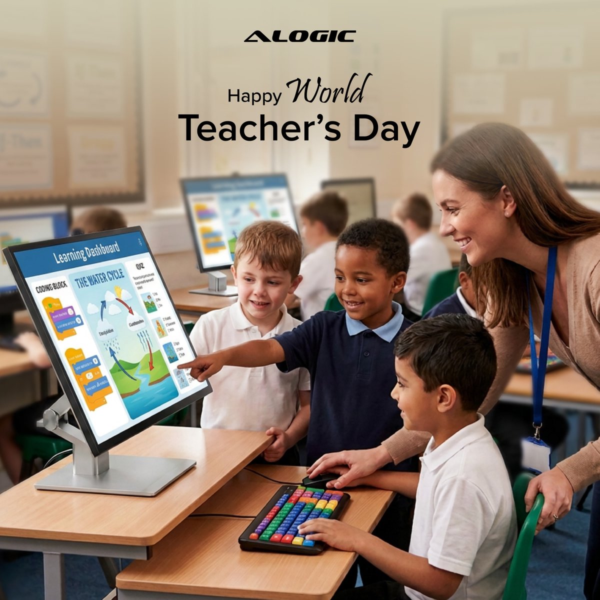 AlogicCorp's tweet photo. Behind every innovation, idea, and success story is a teacher who inspired it. 💡📚
Happy World Teachers' Day! ✨
#WorldTeachersDay #ThankYouTeachers #ALOGICTech #TeachersMakeADifference https://t.co/I2eK4IrVA2