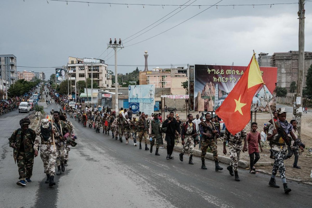 FellohTheDon's tweet photo. 🌍Fighting in Ethiopia's Tigray region is escalating, with Ethiopian government forces and allied fighters reported to have seized Mekelle as rebels withdraw.
Egypt, Eritrea, Somalia and Sudan have called for political and peaceful solutions.
#Africa #Ethiopia #Tigray #African https://t.co/jf8V1WSDdK