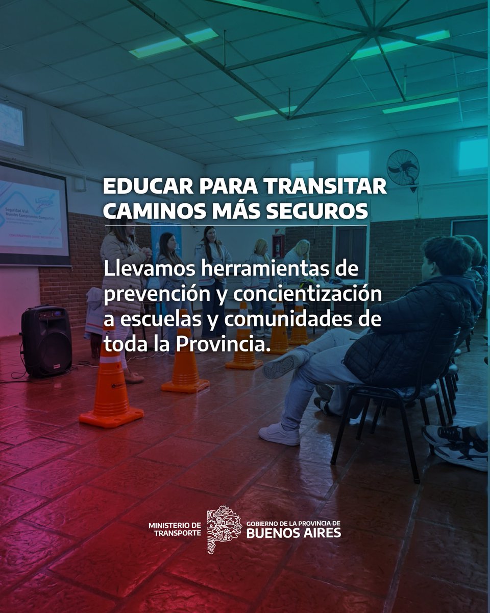 TransportePBA's tweet photo. DÍA DEL CAMINO Y LA EDUCACIÓN VIAL 🚦

Cada estudiante alcanzado, cada jornada educativa y cada operativo forman parte de una política de seguridad vial presente en toda #ProvinciaBA.

Educar, concientizar y prevenir son pilares para seguir promoviendo una movilidad más segura🤝 https://t.co/IsE60gjUz3