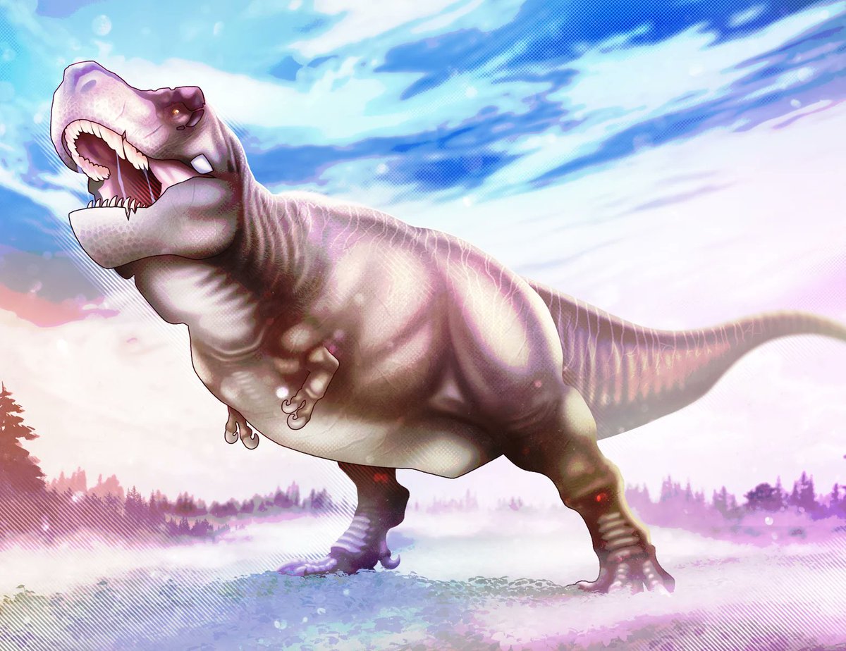 IsaiahCTorre's tweet photo. Happy 121st to the King of Kings: Tyrannosaurus rex! 

Artwork below by:
- Patrick O'Brien
- Aibou Tanaka
- Alex Ebel
- Ted Rechlin https://t.co/YjnBLrPdmM