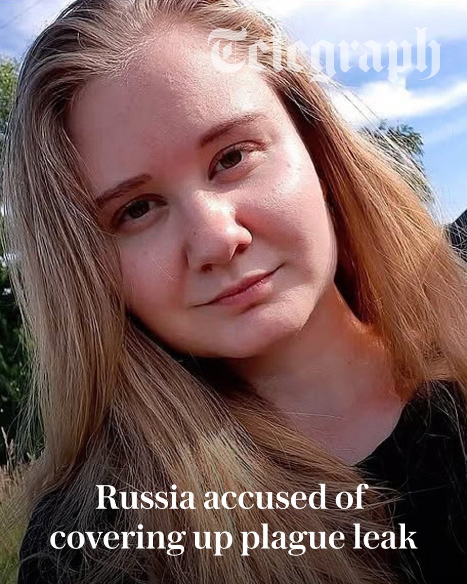 Telegraph's tweet photo. Russia has been accused of covering up the death of a laboratory technician from a suspected plague leak.

Darya Shipilova, 28, was diagnosed with pneumonia of “unknown” origin, according to Rospotrebnadzor, the Russian agency that handles infectious diseases.

Russian authorities later downplayed reports despite multiple media outlets finding possible links between the death and a lab accident.

🔗 https://t.co/BQORePsHSa