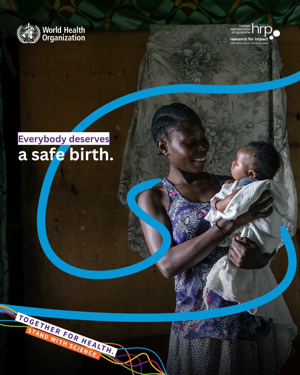WHO's tweet photo. 🩺 Everybody deserves a safe birth. 

Did you know? Postpartum haemorrhage, excessive bleeding after childbirth, is the leading cause of maternal death worldwide, claiming nearly 43,000 lives each year. 

A woman can go from stable to critical in minutes, but science now shows how to detect and stop the bleeding in time. 

WHO guidance, tools and evidence-backed care can save millions of lives. 

🔗 https://t.co/M8R0mXLNiH 

 #StandWithScience