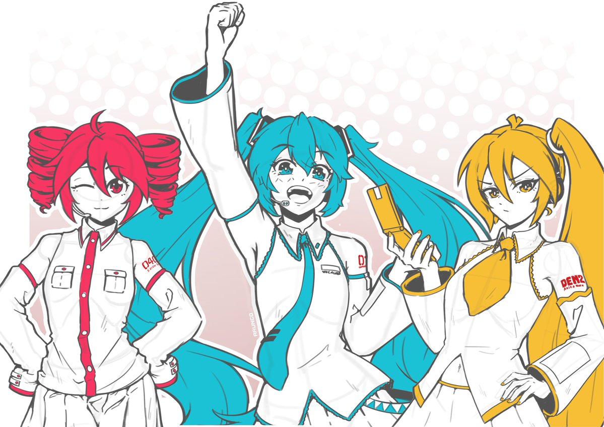 arunco_'s tweet photo. Red Miku 🔴
Blue Miku🔵
Yellow Miku🟡
.
.
.
.
#VocaloidFanart #vocaloid #hatsunemiku #kasaneteto #akitaneru https://t.co/TBVmNcBATj