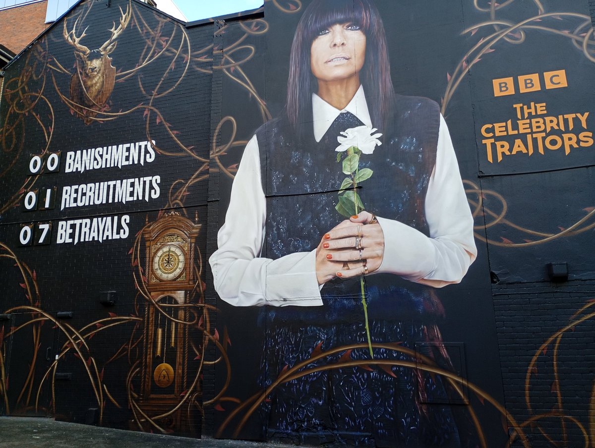 BobbyDazz12's tweet photo. #TheTraitors mural is keeping score. @BBCTheTraitors @TheTraitorsUK @the_traitors_ https://t.co/1IL8jPYlvv