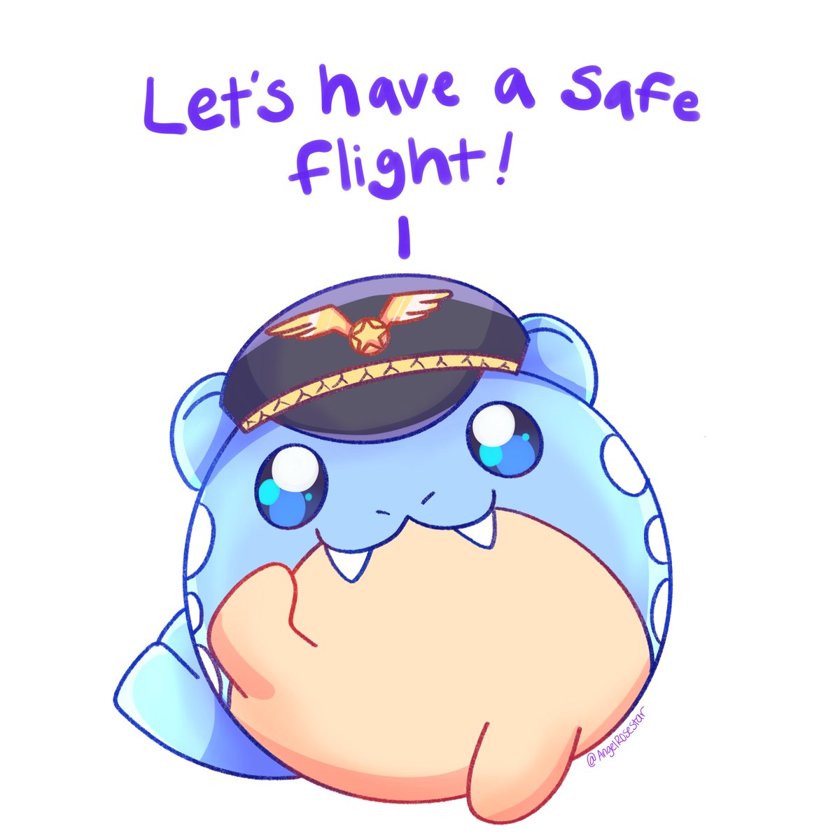 Angelrosestar's tweet photo. Spheal as a pilot! 

#spheal #pokemon #art https://t.co/2n2B6avvdF