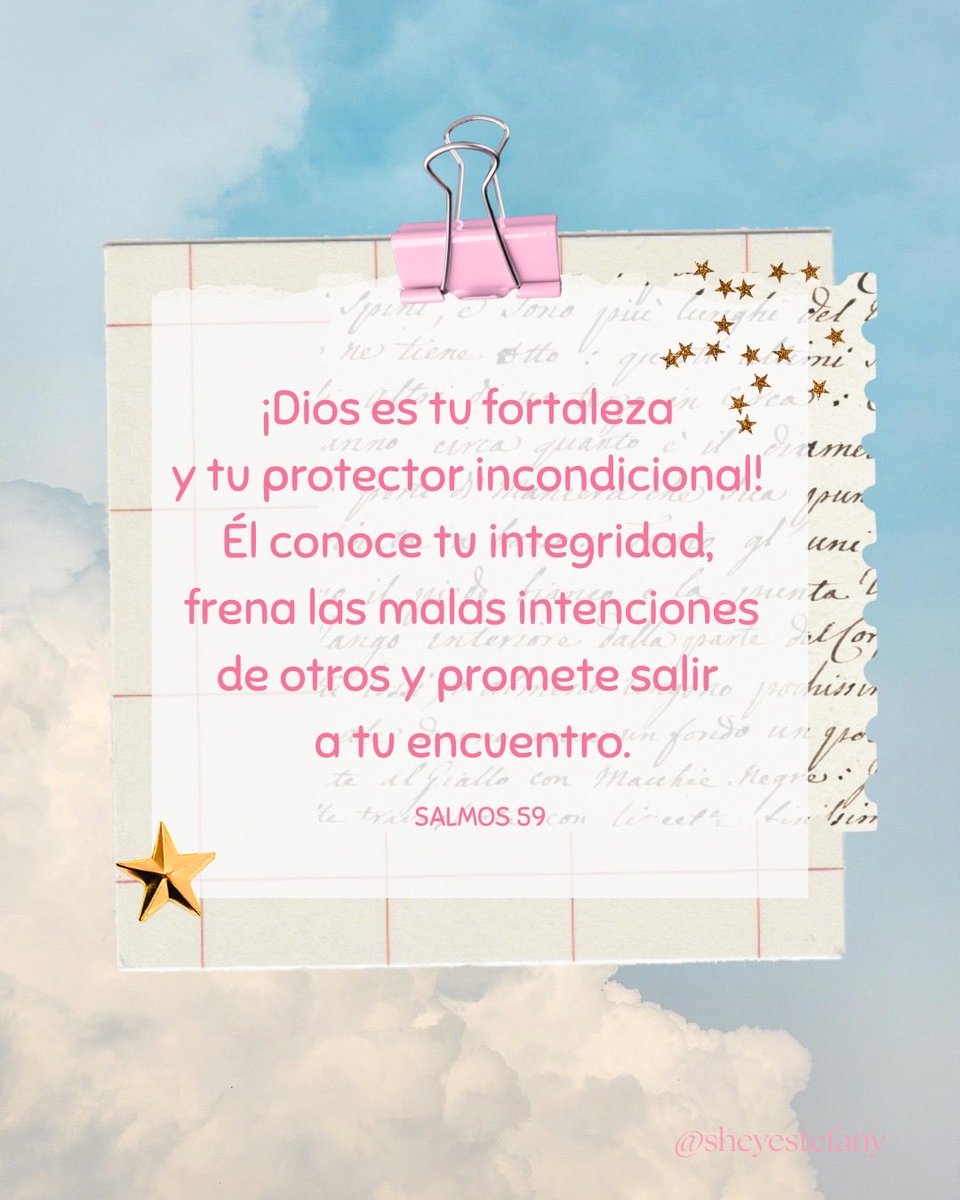 SheyEstefany's tweet photo. 📚Salmos 59

🌑 Aunque la noche sea oscura y escuches el ruido de tus problemas a tu alrededor, mantén la calma. 

#amorreal #protecciondivina #fortaleza #refugio #victoria https://t.co/1tWAIDvWx8