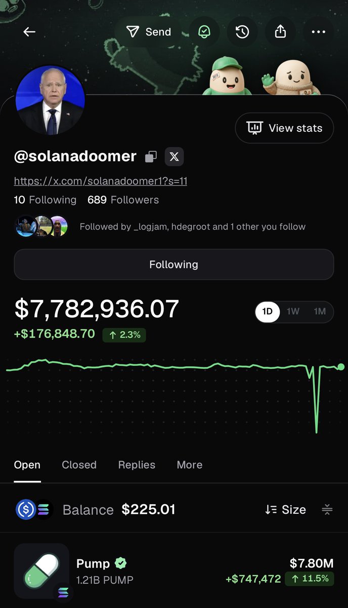PumpfunEco's tweet photo. Who is this guy? 👀

$PUMP whale @solanadoomer1 just showed up to the Pumpfun app with a massive $7.8M position! https://t.co/4GEZ1iw908