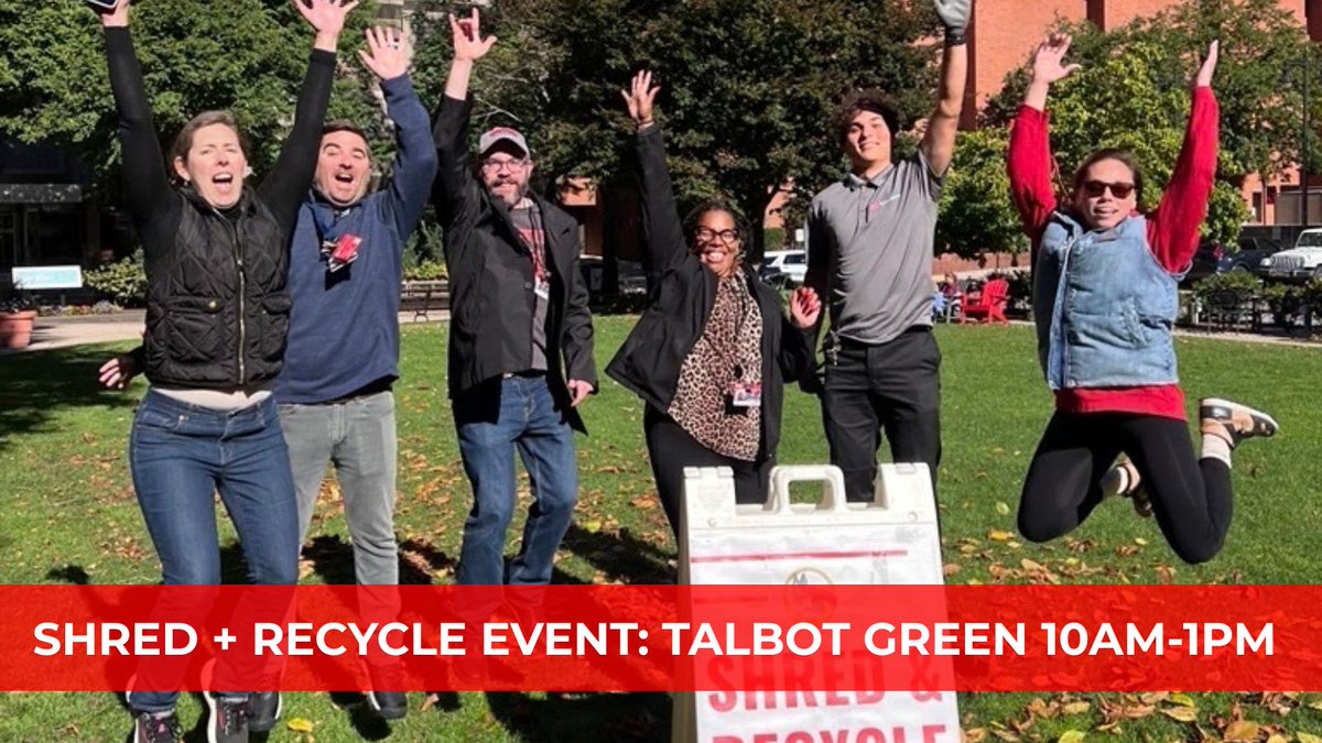 buithelp's tweet photo. Medical Campus: Shred + Recycle hits Talbot Green on Tue, Oct 6, 10am–1pm! Bring sensitive docs, hard drives, and approved electronics for secure disposal. Details: https://t.co/fuIO2RgCHF https://t.co/sefOPi2YzH