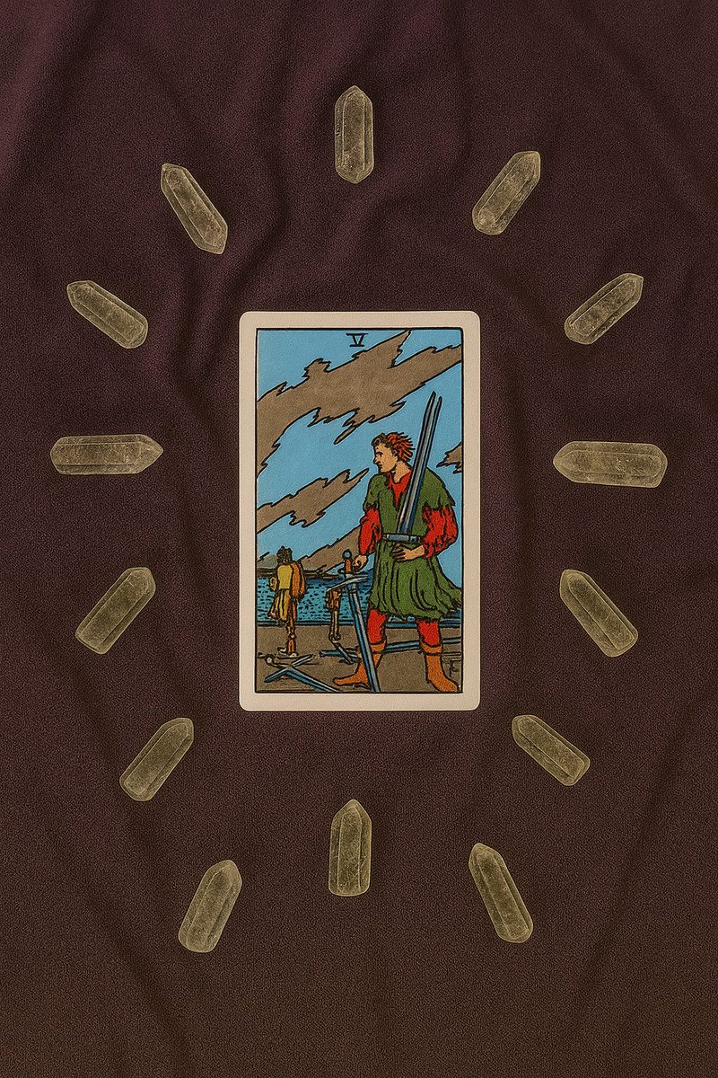 Ren_astrology's tweet photo. 今日のタロット： "Five of   Swords" 🔮
    「 "勝ち負けにこだわると虚しさが残ります。引き際を見極めて。"」
 
    #占い #タロット #今日の運勢 https://t.co/LX3gh972no