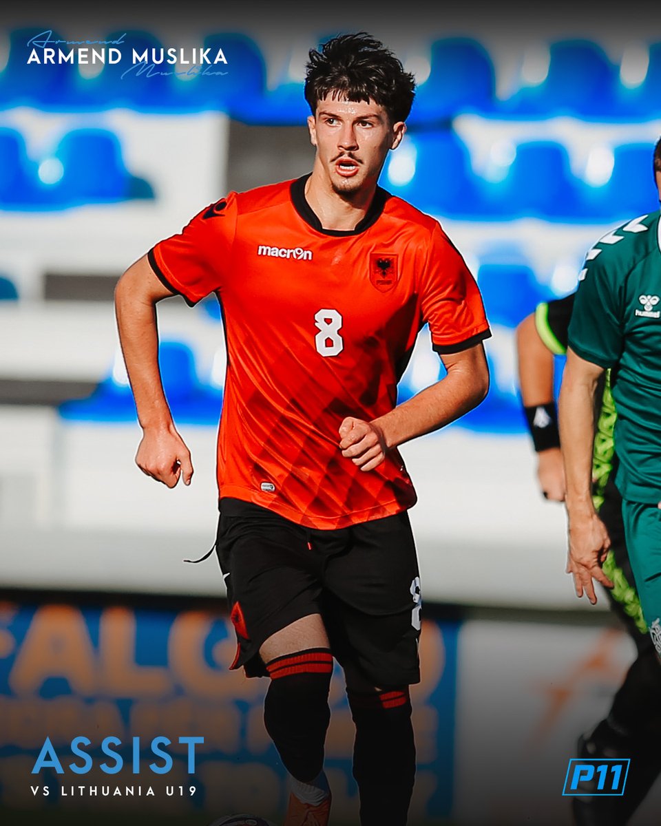 TheP11Group's tweet photo. Armend Muslika provided an assist as Albania U19s secured a 2-1 victory over Lithuania U19s.
#P11Football #Football #PlayerDevelopment #Assists #CleanSheet https://t.co/Uvzsh22j5y