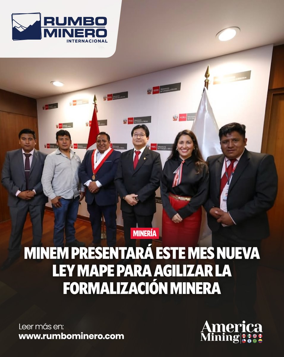 rumbominero's tweet photo. ⛏️ Shinno anuncia una propuesta normativa adaptada a la MAPE. El Minem prepara con el INEI un censo nacional de esta actividad. 📊
👉 Lee más: https://t.co/6ThRx1uPva
#MAPE #PequeñaMinería #MineríaArtesanal #Minem #MineríaPeruana https://t.co/E8nGBIi9EJ