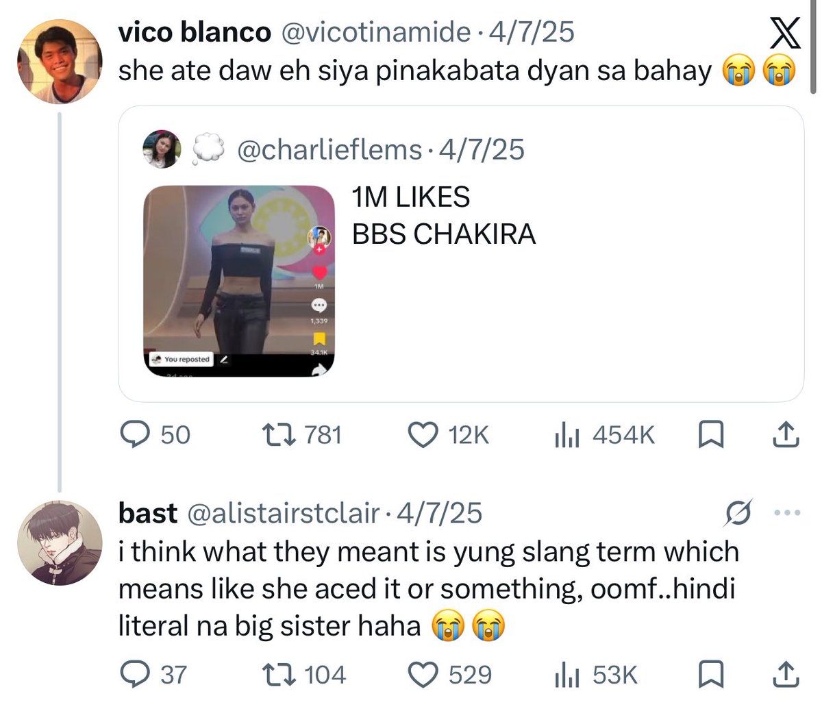 barbiescradle's tweet photo. @botikabituka two years at the game of ragebaiting everyone 😭😭😭😭😭 https://t.co/PggFwU2qDj