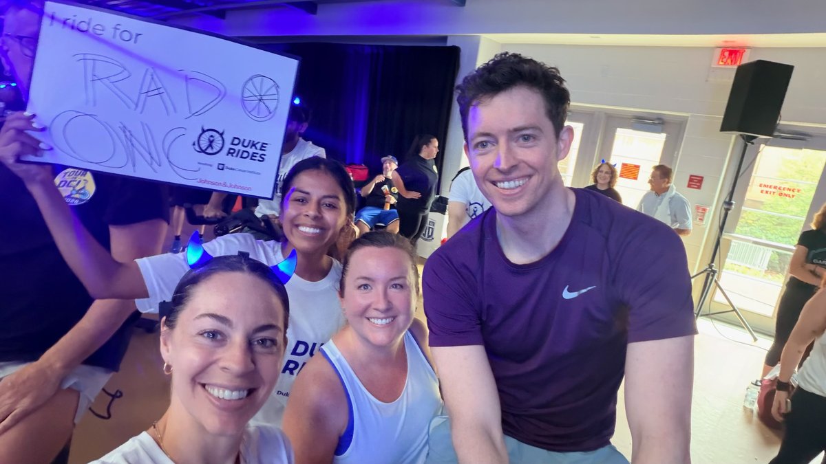 DukeRadOnc's tweet photo. Duke #RadOnc at @DukeCancer's #DukeRides fundraiser! Thanks to everyone on our team who rode and donated to fund research, clinical trials and patient care at DCI π we made it to our fundraising goal and raised over $5,000! π https://t.co/tuakzWxZzv https://t.co/kjn0dH11sU