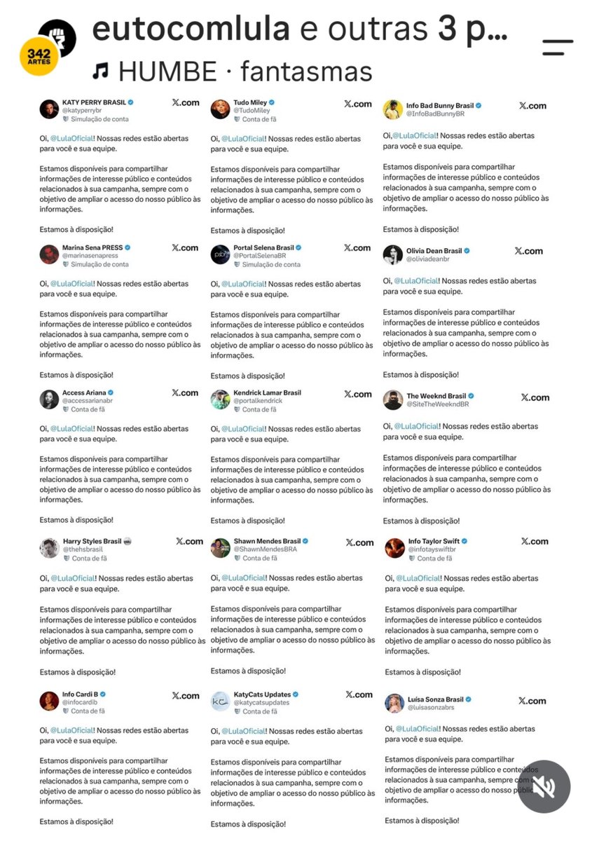 sandraselmasr's tweet photo. Lindo demais ver fandoms se unindo e oferecendo suas redes para o Presidente LULA. VAMOS QUE VAMOS! VAMOS VENCER ESSAS ELEIÇÕES! https://t.co/wox0cKjIys