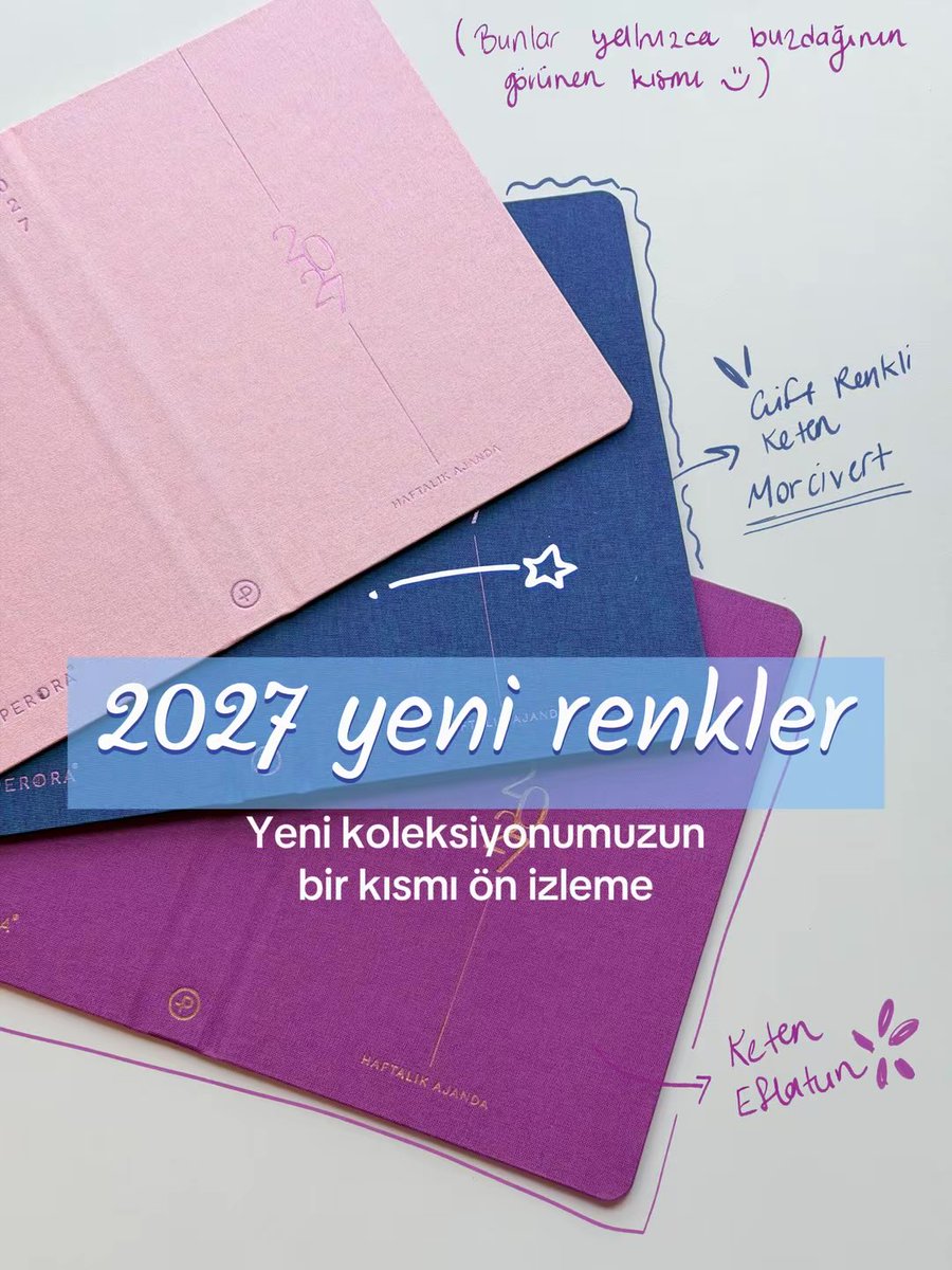 PaperoraDesign's tweet photo. 2027 yeni renklerimizden ufak bir ön izleme 🤗💕🎀 ( hepsi bu değil tabiki 😉 ) https://t.co/2bT6BVhNpO