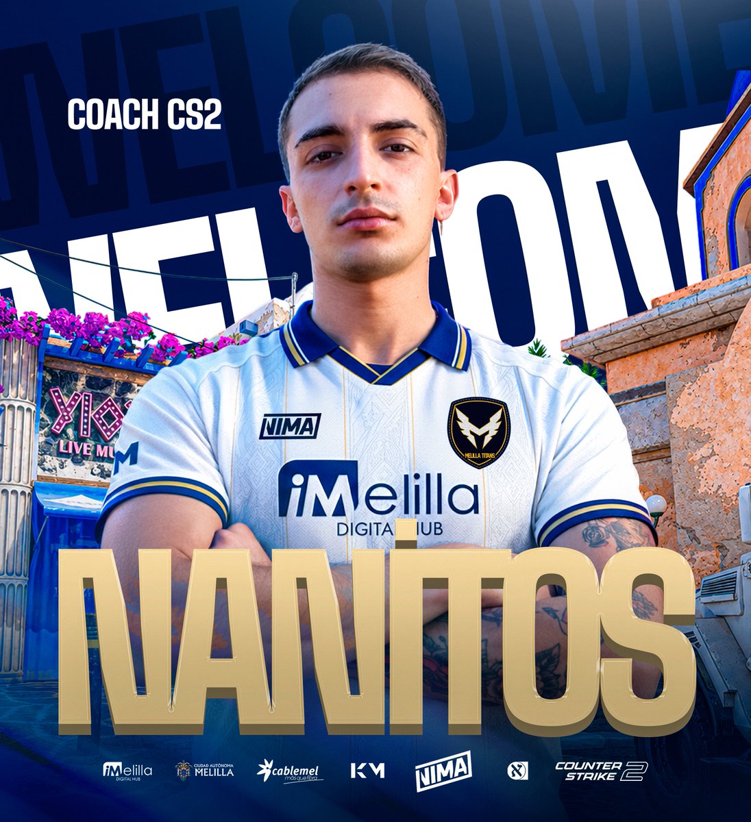 MelillaTitans's tweet photo. Os presentamos a la cabeza de nuestro equipo de CS2🧠!!!

Nos faltaba la pieza final para estar todos y por ello, @Nanitos1707 se convierte en nuestro Coach👨‍🏫

Bienvenido a la familia!💙

#WeAreTitans | #OrgulloMelillense https://t.co/eTQj4EpUtd