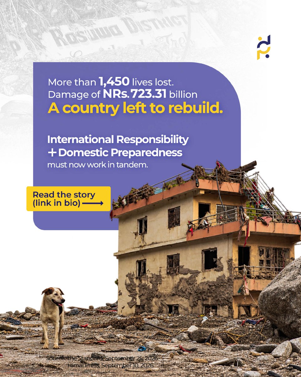 DevPulseInfo's tweet photo. Nepal emits 0.03% of global emissions.
The Rasuwa flood cost 1,450+ lives and NRs. 723 billion.
This isn't the aid Nepal needs. It's justice.
Link in bio.
#DevPulse #ClimateJustice #RasuwaFlood #LossAndDamage #NepalClimate https://t.co/KpFiZNwm9D