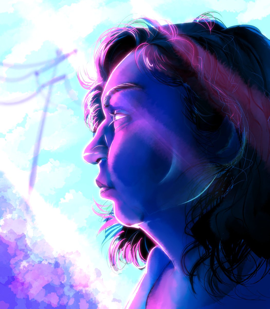 Artsyrean's tweet photo. i don't like my side profile so i tried sketching it
predictably didn't like that either so I did bullshit https://t.co/k4Nb1ahp8x