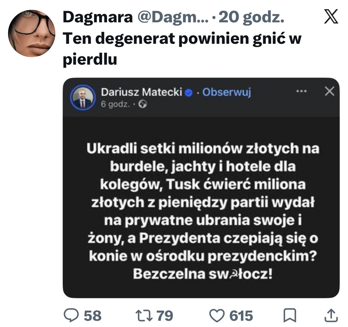 Jacekbezplacka's tweet photo. Matecki to stara urwa ,Mateckiego ebac trzeba ,kto ebie Mateckiego ten idzie do nieba https://t.co/9bQjPhst4d