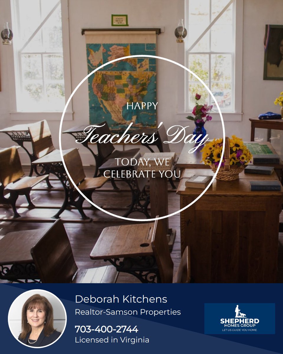 DeborahKitchens's tweet photo. Happy World Teachers' Day to the guiding lights who shape minds and inspire hearts every day! Today, let's celebrate the mentors, educators, and champions of knowledge who ignite a passion for learning and make a difference in countless lives. Thank you for your dedication! https://t.co/WDUo6SBM7H