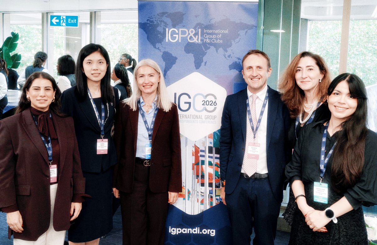 americanpandi's tweet photo. #AmericanPandI's Joanna Koukouli, Marianna Katsimicha, Geraldine Orozco, Carol Wang, Alexis Lemon-Zakou &amp; Andrew Dyer joined 600+ delegates at the 7th #IGPANDI Correspondents Conference (IGCC) in London.

🔗 https://t.co/fGc92epbkc https://t.co/df2zU1IeIW