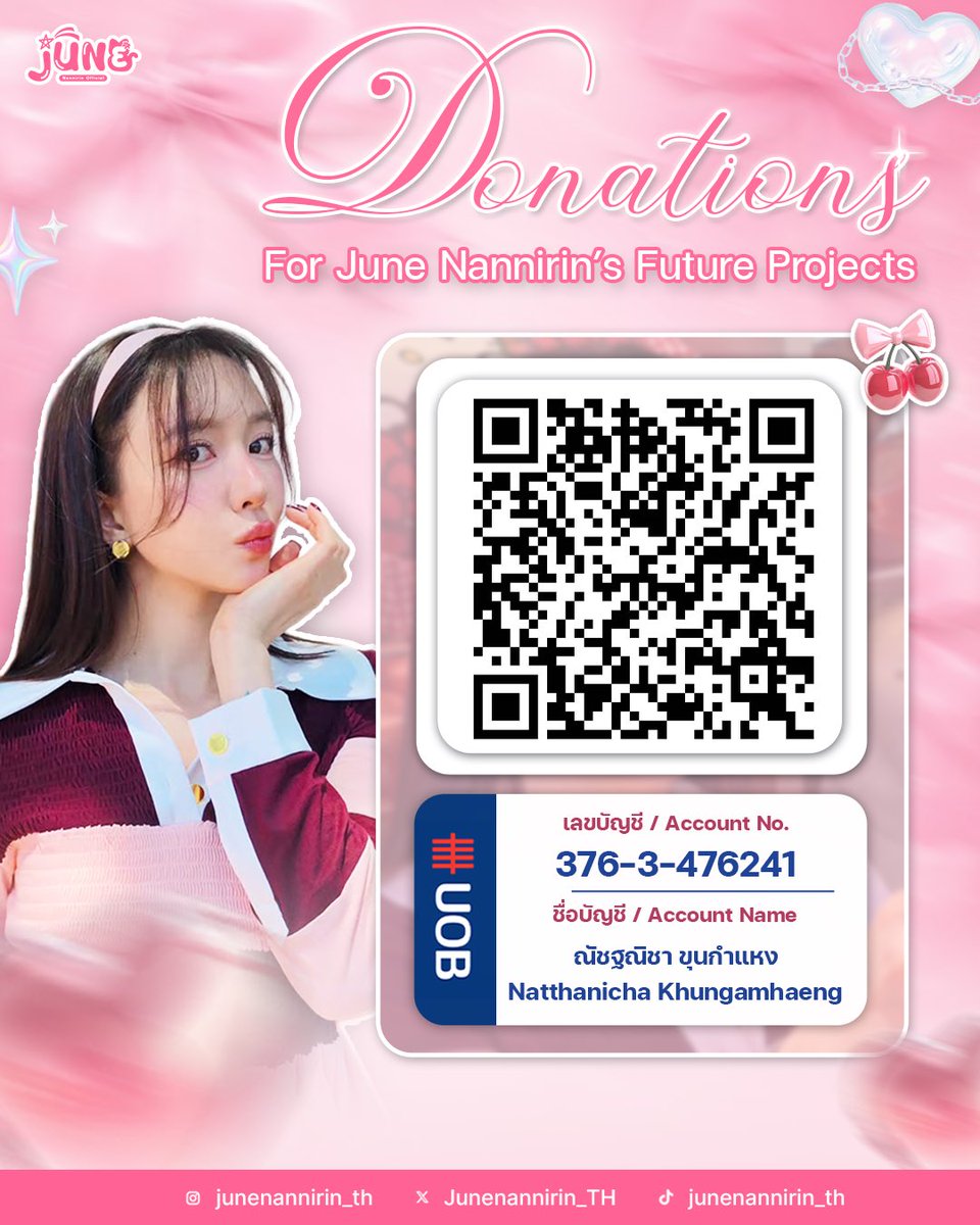Junenannirin_TH's tweet photo. ประกาศสำคัญจาก JUNE NANNIRIN OFFICIAL 

#Junenannirin_TH_Official

ทุกคนสามารถสแกน QR code ตรวจสอบเอกสารยืนยันการเปลี่ยนแปลงบัญชีรับเงินได้เลยนะคะ

ทาง JUNE NANNIRIN OFFICIAL ต้องขอขอบคุณทุกกำลังใจ ความเข้าใจ และขอบคุณแฟนคลับทุก ๆ คนที่ให้การสนับสนุนพวกเรามาโดยตลอดค่ะ พวกเราสัญญาว่าจะทำงานอย่างเต็มที่ต่อไป 🙇🏻‍♀️🤍

🔴 โดยยอดเงินคงเหลือทั้งหมดจะถูกเก็บไว้เป็นเงินสำรองบ้านต่อไป เพื่อใช้ซัพพอร์ตโปรกเจกต์ต่าง ๆ ของพี่จูนที่จะเกิดขึ้นในอนาคตค่ะ 

#Junenannirin #จูนณัณณิริณ