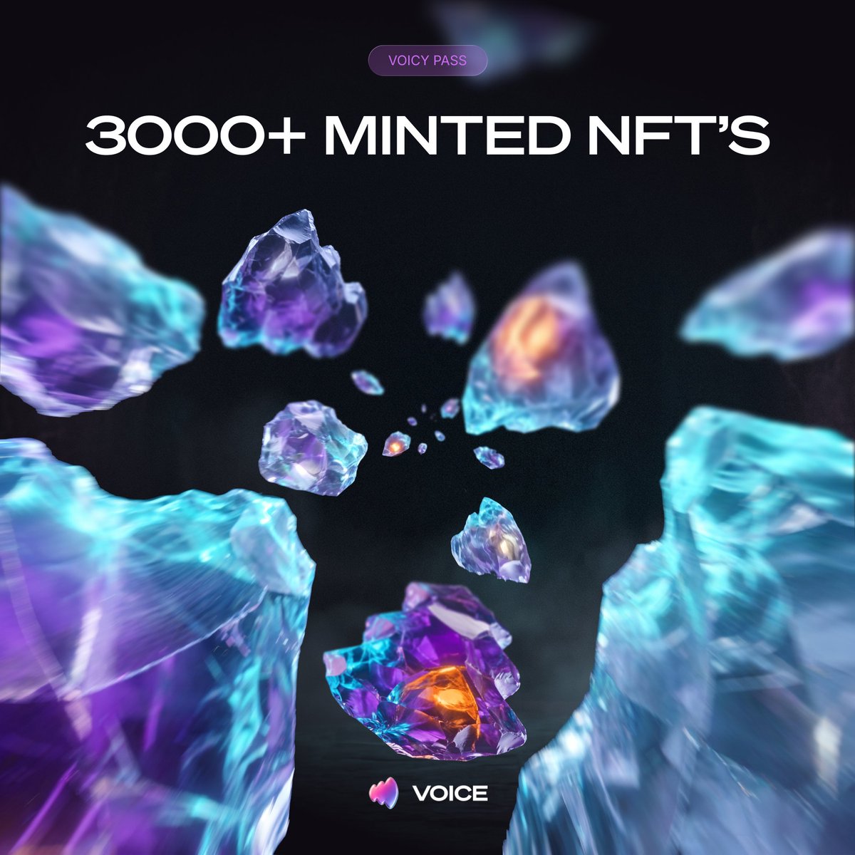 voicecc's tweet photo. 3,000+ VOICY passes minted

free, one per wallet, gone once the mint closes

https://t.co/y5unNaXW8G https://t.co/mmmROd8abQ