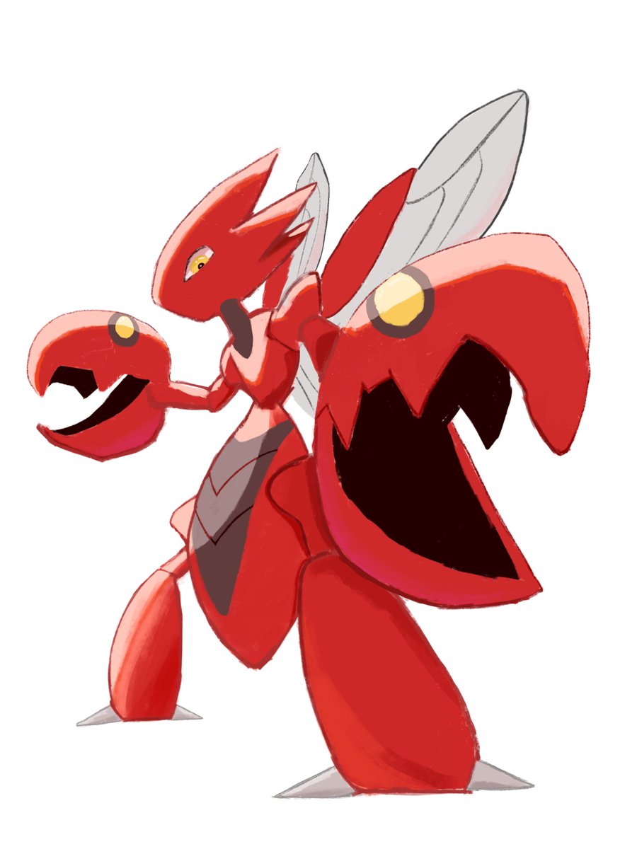 Meizonic's tweet photo. Messy render of a Scizor sketch I did some time ago 😌 https://t.co/3QgNBB5cRt