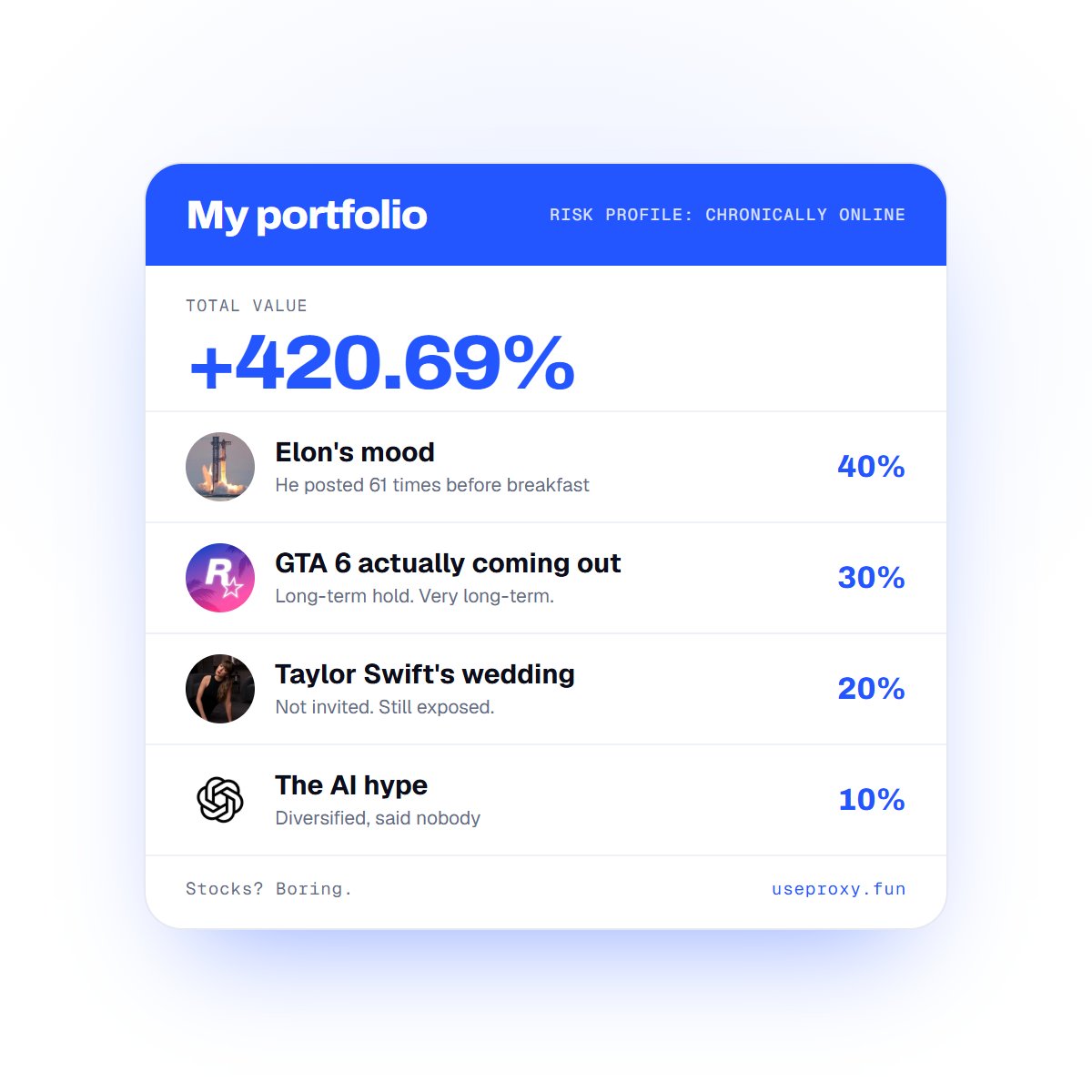 Proxypad's tweet photo. my financial advisor quit.

https://t.co/icTpgF5IeK https://t.co/YKNy1QZmpF