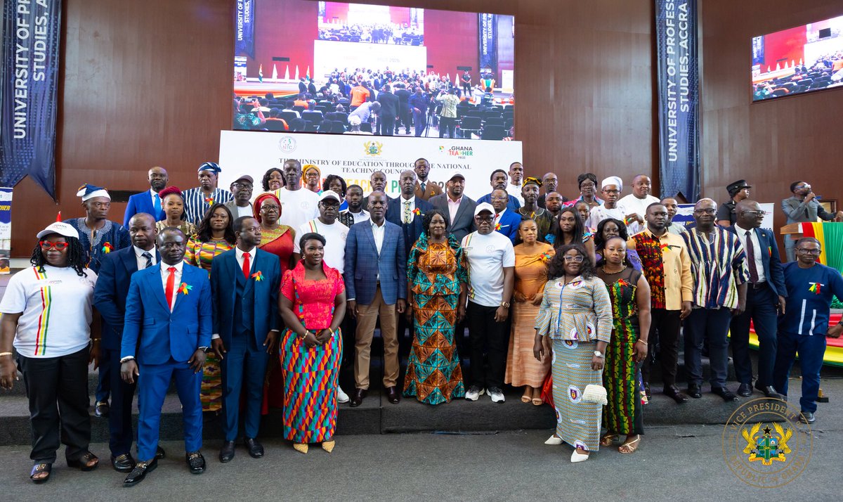 NJOAgyemang's tweet photo. A teacher’s influence on a child can last a lifetime. Teaching carries enormous responsibility for care, integrity and sound professional conduct.

Today, I participated in the Ghana Teacher Prize 2026, which recognises some of our most outstanding teachers. Organised by the Ministry of Education through the National Teaching Council, the award celebrates the dedication and professional excellence we value in our teachers.

The responsibility we place on teachers must be matched by practical support. Government is investing in school infrastructure and educational resources, while the Teacher Dabrɛ Initiative seeks to improve accommodation, particularly for teachers serving in underserved communities. We are also working to ease the pressures of double-track schooling and resolve administrative challenges affecting teacher placement, promotions and remuneration.

The world our children are growing into is changing rapidly, and our classrooms must evolve with it. Teachers must therefore have access to continuous professional development, appropriate technology and the tools required to prepare learners for the realities of the future.

Government also acknowledges the concerns teachers have raised. These matters are being discussed between Government and the unions. Building the education system we want requires us all to continue working together in the interest of our children.

I extend my warmest congratulations to all the award recipients and my appreciation to teachers across Ghana who continue to serve, often in demanding circumstances.