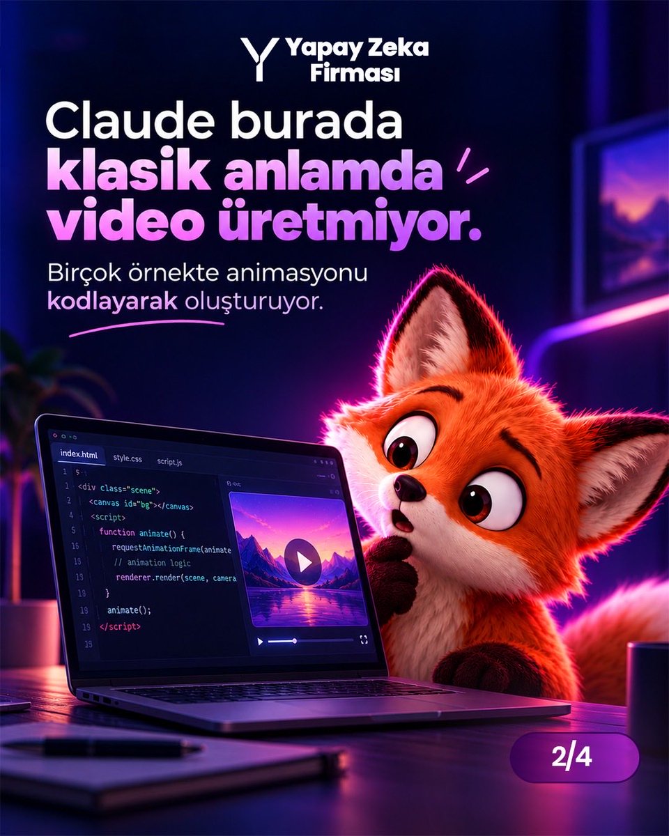 YZFirmasi's tweet photo. Claude Opus 5.5 ile yaratıcı üretimin sınırları biraz daha genişliyor. 👀

389 farklı video örneği; kod, tasarım ve içerik üretiminin nasıl aynı noktada buluşabildiğini gösteriyor.

Üstelik sadece sonucu değil, arkasındaki fikir, prompt ve üretim yaklaşımını da inceleyebiliyorsun.

Sence yaratıcı üretimde bir sonraki büyük sıçrama video tarafında mı olacak?

#Claude #Anthropic #YapayZeka #AIGündem #AIContent