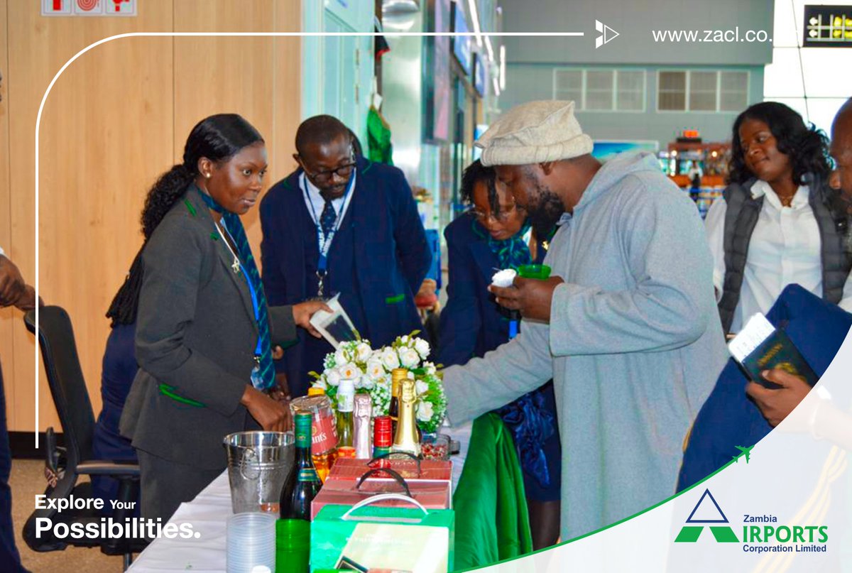 ZambiaAirports's tweet photo. Passing through SMKIA? Stop by our Customer Service Week stand and join us as we celebrate you, our valued customers!
Pick up a little treat, say hello to #TeamZACL, and enjoy the celebrations.
#GatewayToPossibilities #KeepFlying #TheExtraMile https://t.co/xSe8iH6o6V