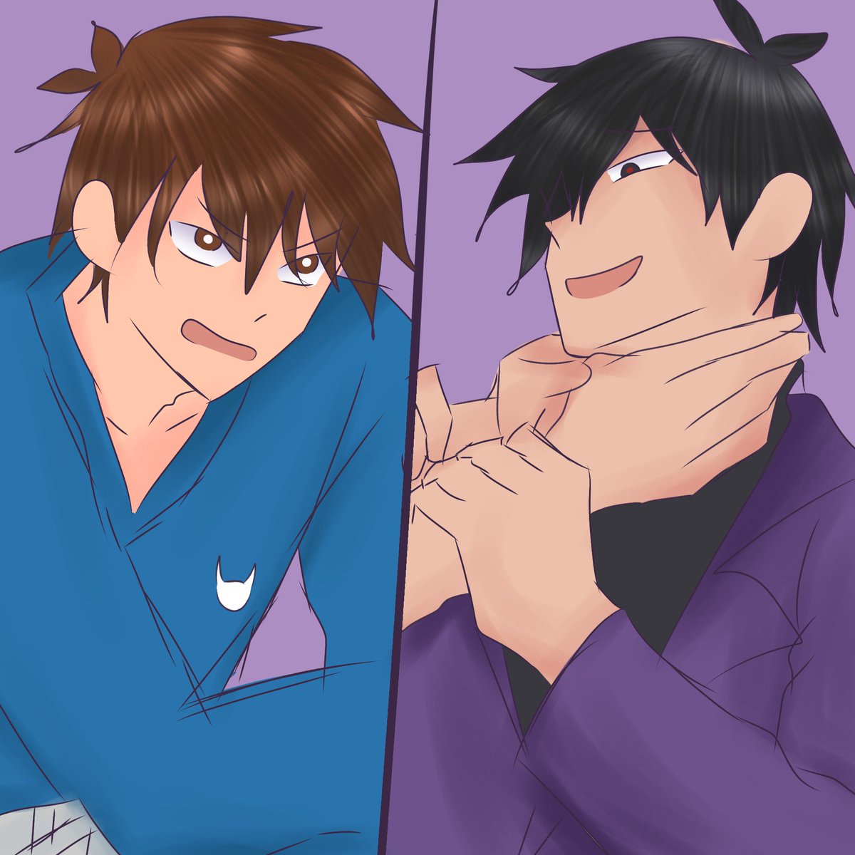 BunnYenaa's tweet photo. Thank you anon for giving me excuse drawing Canon Hero and Lavender Hero together. https://t.co/Vrh8L5YTKQ