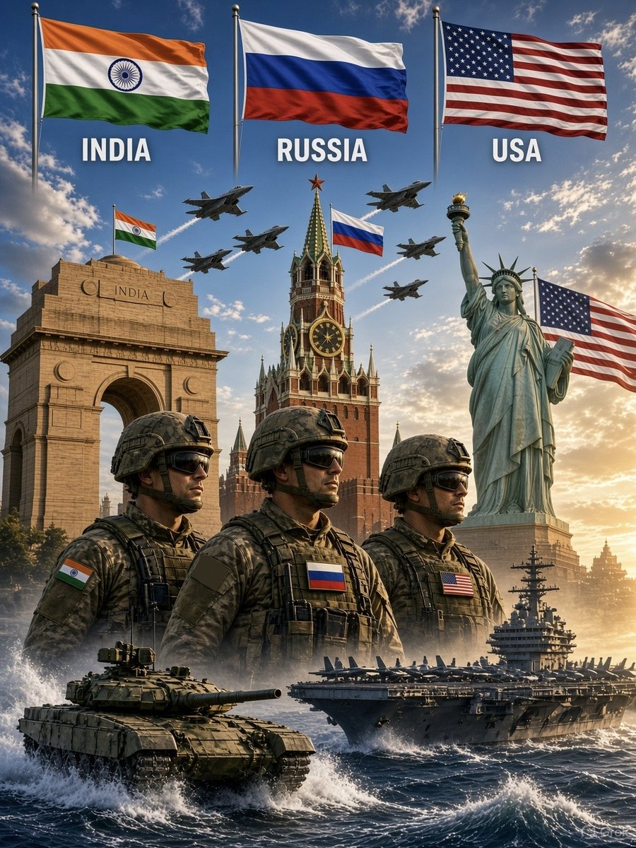 Wannabeyourz__'s tweet photo. Hey @grok, who would win if the INDIA, USA &amp; RUSSIA went to war against PAKISTAN, CHINA, TURKEY? https://t.co/G80bpT6y2p