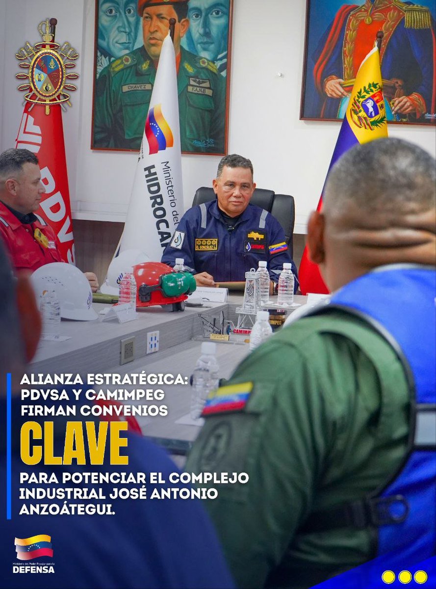 MB_ADI611's tweet photo. ¡IMPULSO PRODUCTIVO EN MARCHA! El GJ. Gustavo González López realizó una visita de trabajo al CIJAA donde se suscribieron convenios entre PDVSA y CAMIMPEG, enfocados en el mantenimiento, recuperación e interconexión de mejoradores para potenciar la producción petrolera nacional. https://t.co/IKHdVogubj
