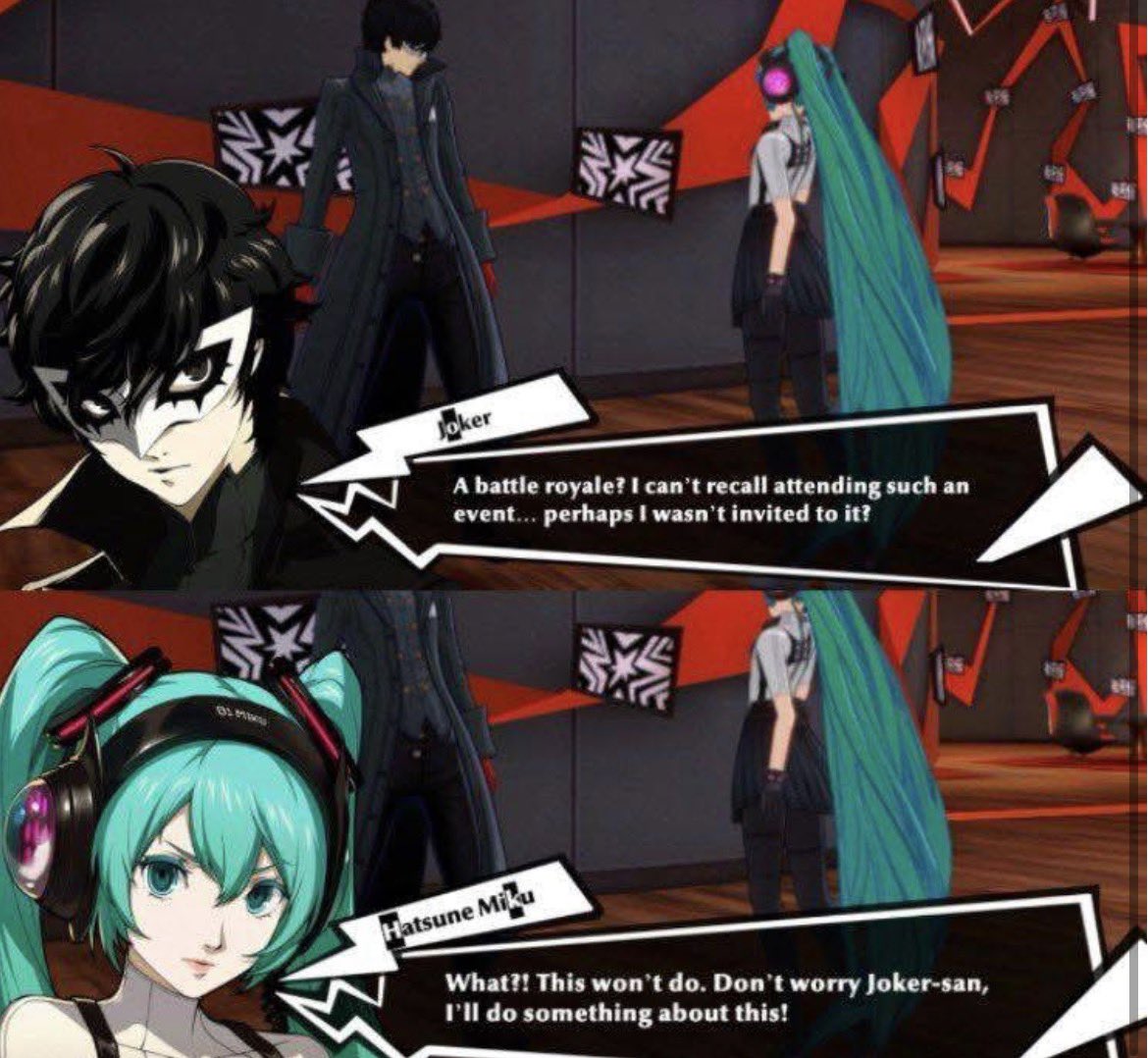 _eveningdusk_'s tweet photo. I love the headcanon that Miku just puts in good words for every character she’s friends with to join Fortnite with her eventually https://t.co/XS86qG7AV7